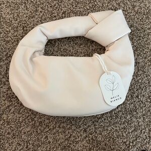 Melie Bianco Alexandra Cream Vegan Top Handle Bag